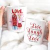 Live Every Moment Laugh Every Day Love Beyond Words, Sweet Love Couple White Mug