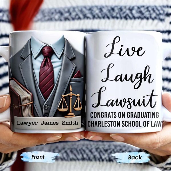 Live Laugh Lawsuit Congrats on Graduating Charleston School of Law - Personalized Custom Coffee Mug - GRAD289_MG Live Laugh Lawsuit Congrats on Graduating Charleston School of Law - Personalized Custom Coffee Mug - GRAD289_MG