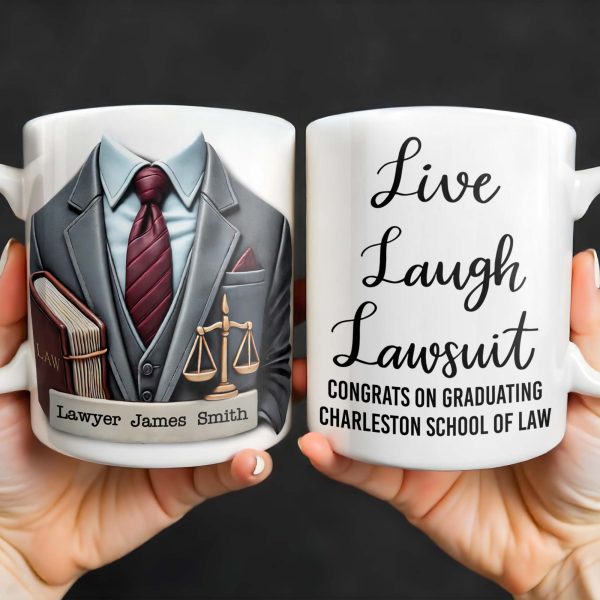 Live Laugh Lawsuit Congrats on Graduating Charleston School of Law - Personalized Custom Coffee Mug - GRAD289_MG Live Laugh Lawsuit Congrats on Graduating Charleston School of Law - Personalized Custom Coffee Mug - GRAD289_MG