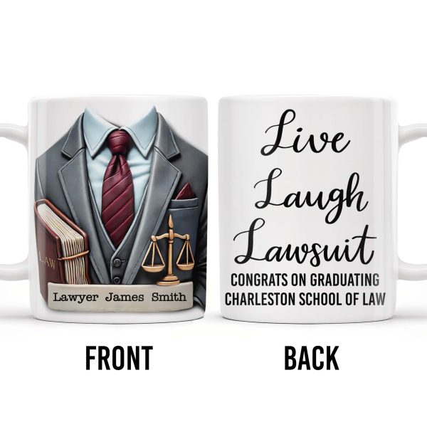 Live Laugh Lawsuit Congrats on Graduating Charleston School of Law - Personalized Custom Coffee Mug - GRAD289_MG Live Laugh Lawsuit Congrats on Graduating Charleston School of Law - Personalized Custom Coffee Mug - GRAD289_MG