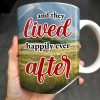 Lived Happily Ever After Vintage Car And Couple Design - Personalized Custom Coffee Mug - CPL114_MG Lived Happily Ever After Vintage Car And Couple Design - Personalized Custom Coffee Mug - CPL114_MG