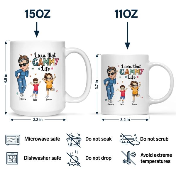 Living That Grandma Life - Funny Gift For Grandma, Mom, Nana, Gigi - Personalized Mug Living That Grandma Life - Funny Gift For Grandma, Mom, Nana, Gigi - Personalized Mug