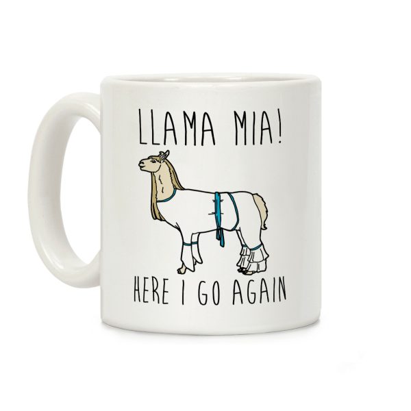 Llama Mia Parody Coffee Mug Llama Mia Parody Coffee Mug