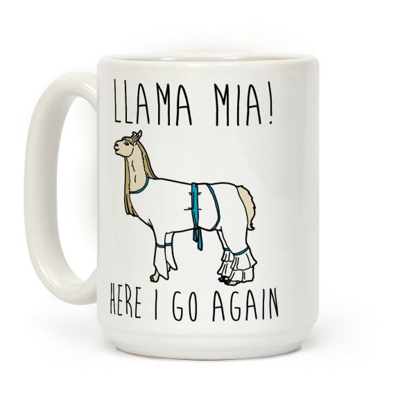 Llama Mia Parody Coffee Mug Llama Mia Parody Coffee Mug