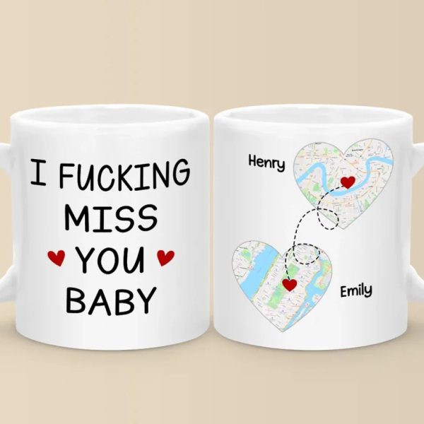 Location Map I Exist In Two Places, Here And Where You Are - Couple Personalized Custom Map Mug - Map Art, Christmas Gift For Husband Wife, Anniversary Location Map I Exist In Two Places, Here And Where You Are - Couple Personalized Custom Map Mug - Map Art, Christmas Gift For Husband Wife, Anniversary