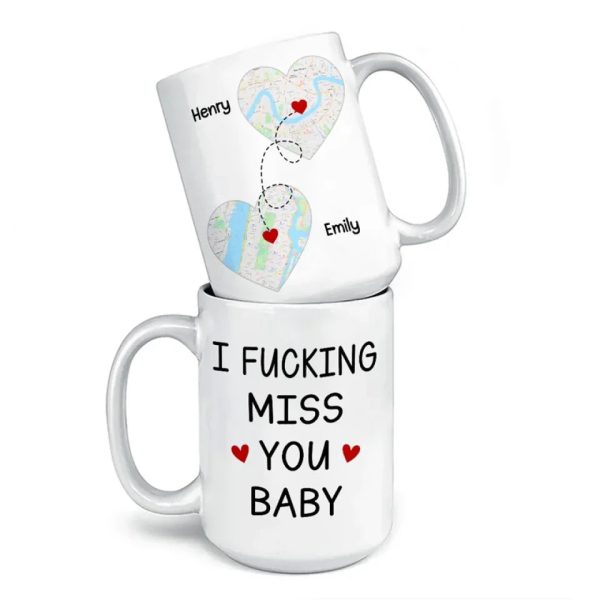 Location Map I Exist In Two Places, Here And Where You Are - Couple Personalized Custom Map Mug - Map Art, Christmas Gift For Husband Wife, Anniversary Location Map I Exist In Two Places, Here And Where You Are - Couple Personalized Custom Map Mug - Map Art, Christmas Gift For Husband Wife, Anniversary