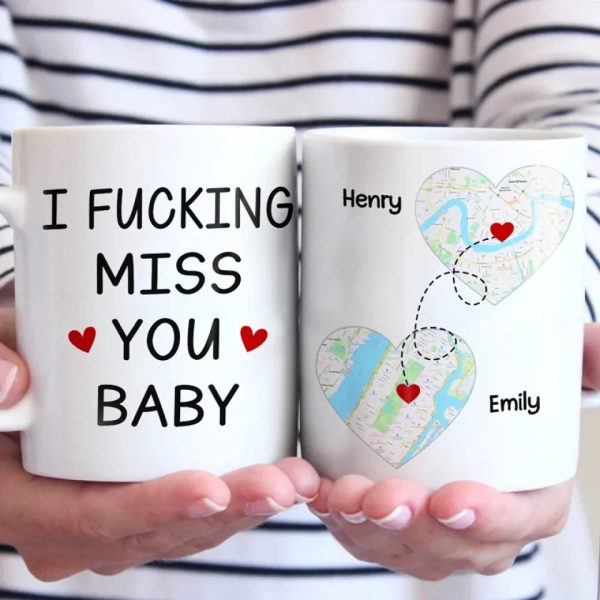Location Map I Exist In Two Places, Here And Where You Are - Couple Personalized Custom Map Mug - Map Art, Christmas Gift For Husband Wife, Anniversary Location Map I Exist In Two Places, Here And Where You Are - Couple Personalized Custom Map Mug - Map Art, Christmas Gift For Husband Wife, Anniversary