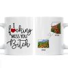 Long Distance Best Friend Moving Gift Watercolor Wildflower State Map Personalized Mug