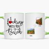 Long Distance Best Friend Moving Gift Watercolor Wildflower State Map Personalized Mug