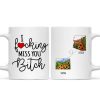 Long Distance Best Friend Moving Gift Watercolor Wildflower State Map Personalized Mug