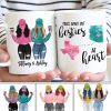 Long Distance Modern Girls Besties Front View Gift For Besties Sisters Siblings Personalized Mug Long Distance Modern Girls Besties Front View Gift For Besties Sisters Siblings Personalized Mug