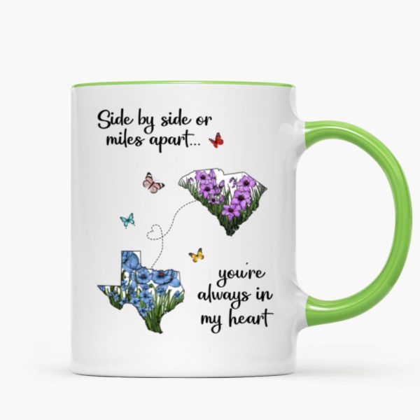 Long Distance Mom Gift Mothers Day Custom State Map Mug