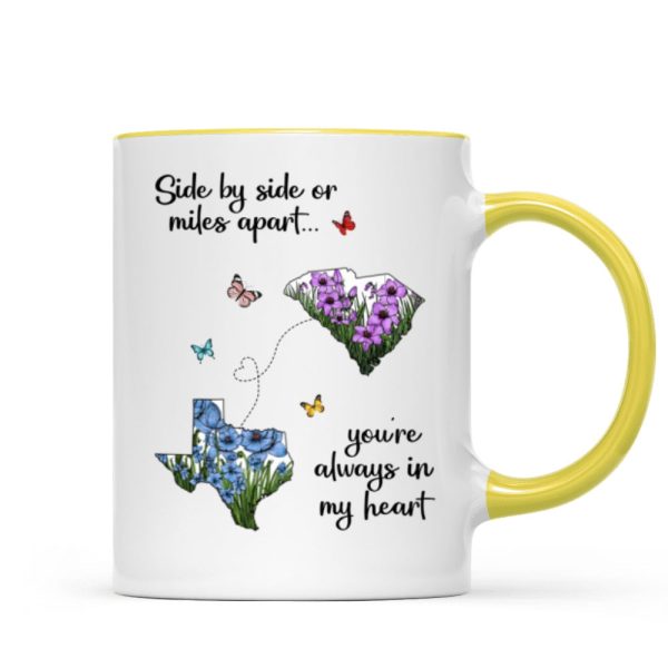Long Distance Mom Gift Mothers Day Custom State Map Mug
