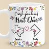 Long Distance Real Friendship Transcends Time And Space - Bestie Personalized Custom 3D Inflated Effect Printed Mug - Gift For Best Friends, BFF, Sisters