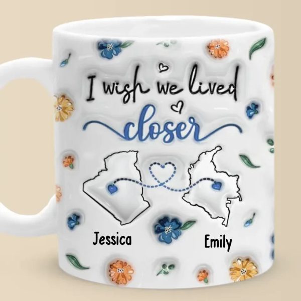 Long Distance The Love Between Family - Family Personalized Custom 3D Inflated Effect Printed Mug - Gift For Family Members Long Distance The Love Between Family - Family Personalized Custom 3D Inflated Effect Printed Mug - Gift For Family Members