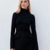 Long Sleeve High Neck Mini Dress Long Sleeve High Neck Mini Dress