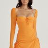 Long Sleeve Mesh Tie Up Hollow Drawstring Mini Dress Long Sleeve Mesh Tie Up Hollow Drawstring Mini Dress