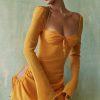 Long Sleeve Mesh Tie Up Hollow Drawstring Mini Dress Long Sleeve Mesh Tie Up Hollow Drawstring Mini Dress