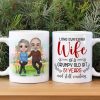 Long Suffering Wife Of A Grumpy Old Git, Old Couple Anniversary White Mug