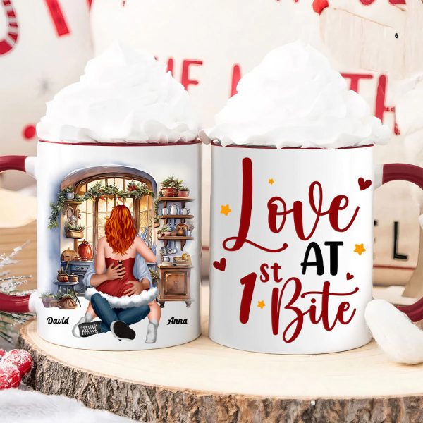 Love At First Bite, Personalized Mug, Naughty Gifts For Couple Love At First Bite, Personalized Mug, Naughty Gifts For Couple