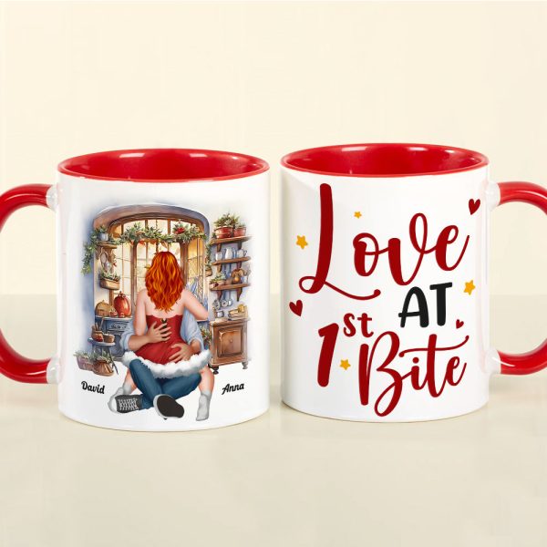 Love At First Bite, Personalized Mug, Naughty Gifts For Couple Love At First Bite, Personalized Mug, Naughty Gifts For Couple