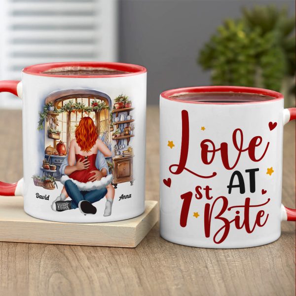 Love At First Bite, Personalized Mug, Naughty Gifts For Couple Love At First Bite, Personalized Mug, Naughty Gifts For Couple