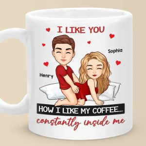 Love Is Better With You - Couple Personalized Custom Mug - Gift For Husband Wife, Anniversary