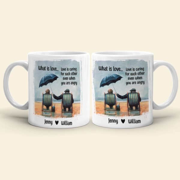 Love Is Caring For Each Other Even When You Are Angry Personalized Mug, Couple Gift