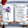 Love Message For Granddaughter With Pansy Flower And Heart - Personalized Custom Coffee Mug - FM028_MG