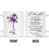 Love Message For Granddaughter With Pansy Flower And Heart - Personalized Custom Coffee Mug - FM028_MG