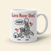 Love Never Dies-Skeleton Couple- Personalized White Mug