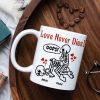Love Never Dies-Skeleton Couple- Personalized White Mug