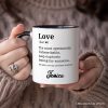 Love: Not My Problem Anymore Definition Personalized Mug, Sarcastic Gift for Exes with Custom Name
