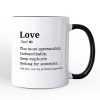 Love: Not My Problem Anymore Definition Personalized Mug, Sarcastic Gift for Exes with Custom Name