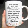 Love Promise to Daughter with Flowers and Butterflies - Personalized Custom Coffee Mug - DAU114_MG