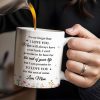 Love Promise to Daughter with Flowers and Butterflies - Personalized Custom Coffee Mug - DAU114_MG