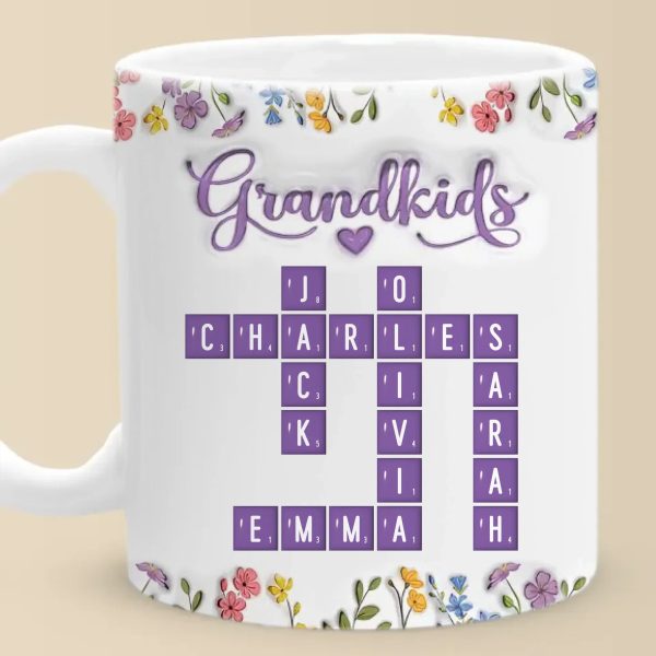 Love Stitched In Every Name - Family Personalized Custom 3D Inflated Effect Printed Mug - Mother's Day, Gift For Mom, Grandma Love Stitched In Every Name - Family Personalized Custom 3D Inflated Effect Printed Mug - Mother's Day, Gift For Mom, Grandma