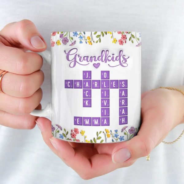 Love Stitched In Every Name - Family Personalized Custom 3D Inflated Effect Printed Mug - Mother's Day, Gift For Mom, Grandma Love Stitched In Every Name - Family Personalized Custom 3D Inflated Effect Printed Mug - Mother's Day, Gift For Mom, Grandma