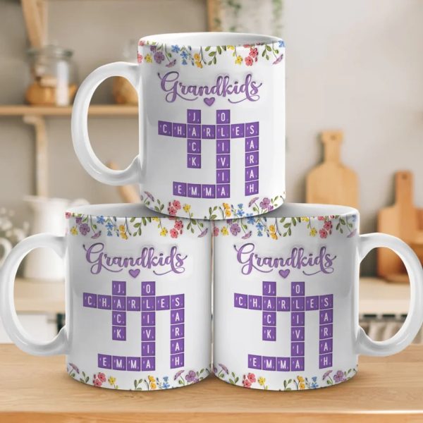 Love Stitched In Every Name - Family Personalized Custom 3D Inflated Effect Printed Mug - Mother's Day, Gift For Mom, Grandma Love Stitched In Every Name - Family Personalized Custom 3D Inflated Effect Printed Mug - Mother's Day, Gift For Mom, Grandma