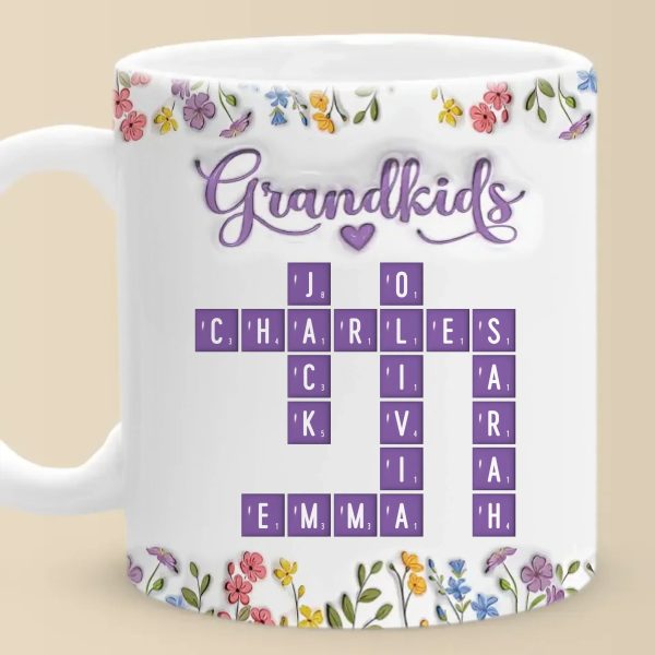 Love Stitched In Every Name - Family Personalized Custom 3D Inflated Effect Printed Mug - Mother's Day, Gift For Mom, Grandma Love Stitched In Every Name - Family Personalized Custom 3D Inflated Effect Printed Mug - Mother's Day, Gift For Mom, Grandma