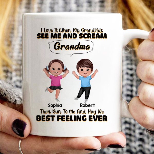 Love When My Grandkids Scream Grandma Personalized Mug