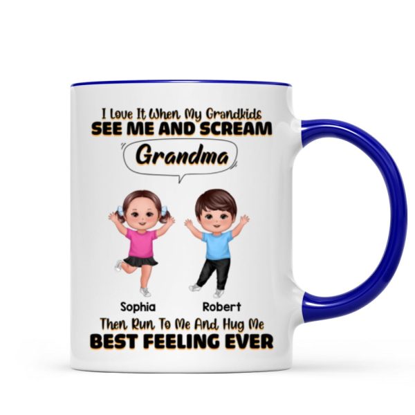 Love When My Grandkids Scream Grandma Personalized Mug
