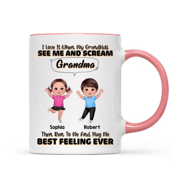 Love When My Grandkids Scream Grandma Personalized Mug