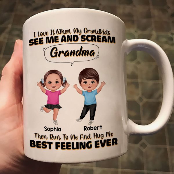 Love When My Grandkids Scream Grandma Personalized Mug