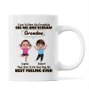 Love When My Grandkids Scream Grandma Personalized Mug