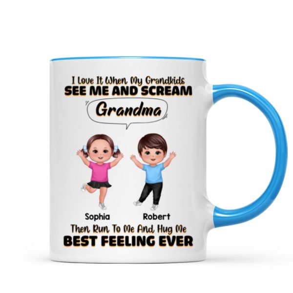 Love When My Grandkids Scream Grandma Personalized Mug