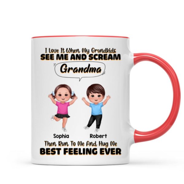 Love When My Grandkids Scream Grandma Personalized Mug