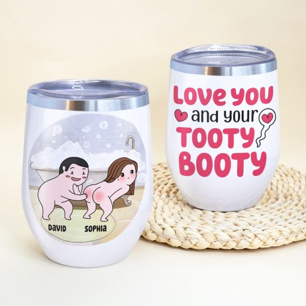 Love You And Your Tooty Booty-Gift For Couple-Personalized Coffee Mug-Funny Couple