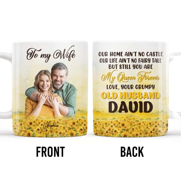 Love Your Grumpy Old Husband, My Queen Forever Mug - Personalized Custom Coffee Mug - CPL146_MG Love Your Grumpy Old Husband, My Queen Forever Mug - Personalized Custom Coffee Mug - CPL146_MG