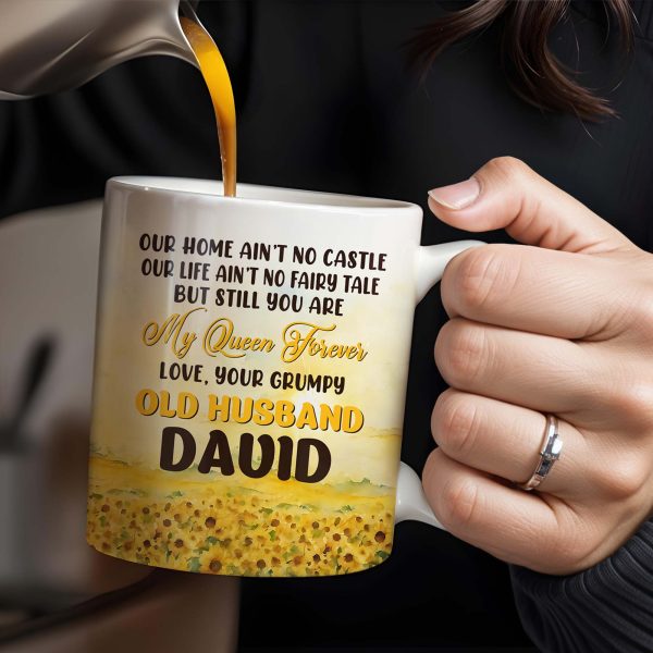 Love Your Grumpy Old Husband, My Queen Forever Mug - Personalized Custom Coffee Mug - CPL146_MG Love Your Grumpy Old Husband, My Queen Forever Mug - Personalized Custom Coffee Mug - CPL146_MG